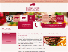 Tablet Screenshot of boucherie-charcuterie-diebold.com